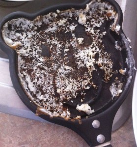 Hours to soak, elbow grease to clean. 